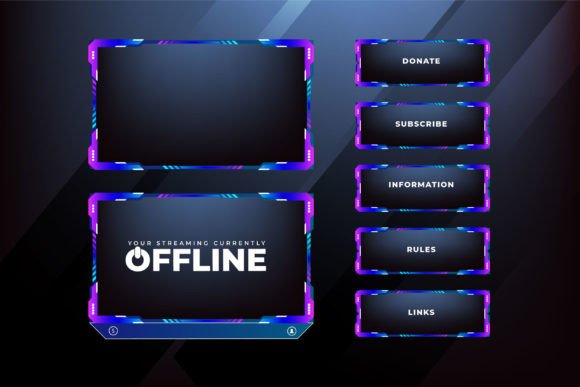 Streaming Overlay Border Design Vector