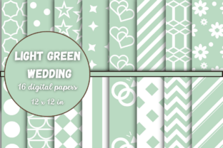 Light Green Wedding Digital Paper Graphic by lam designs · Creative Fabrica