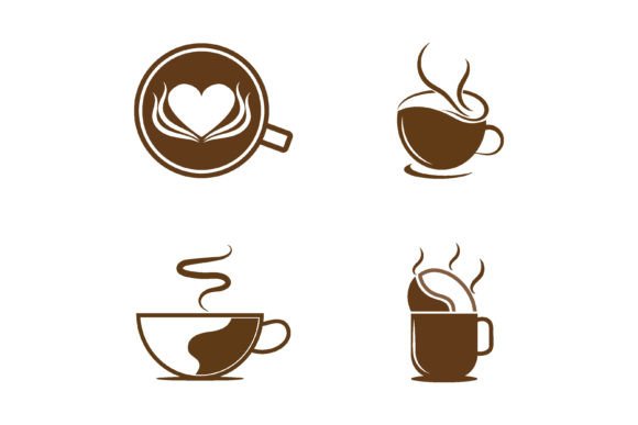 Set of Coffe Cup Icon Vector