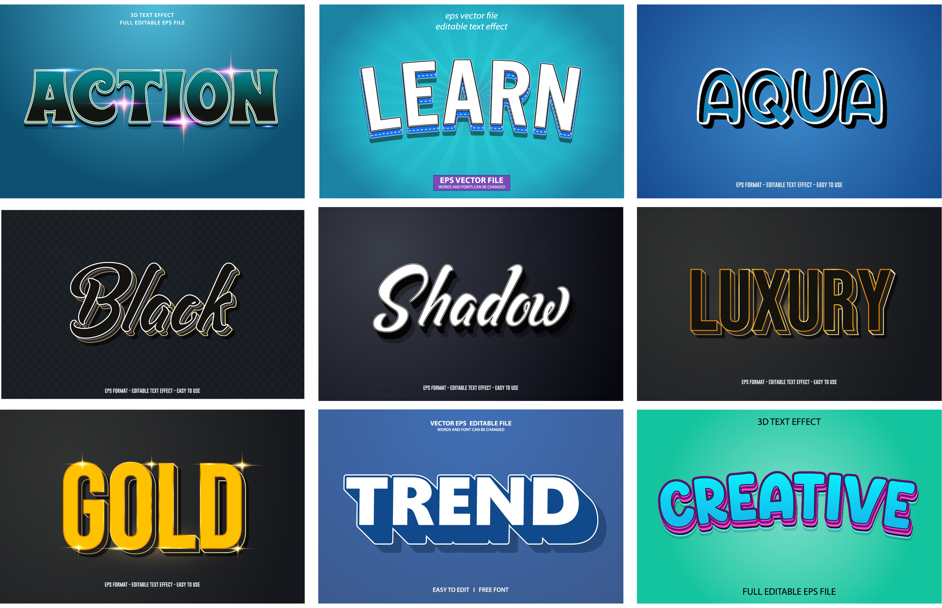 3d Editable Text Effect Style Bundle Graphic by Gfx_Expert_Team ...