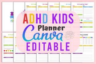 ADHD Canva Editable Planner for Kids KDP Graphic by designmela01 ...