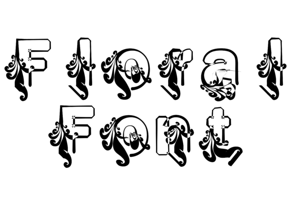 Floral Font - Preview 1