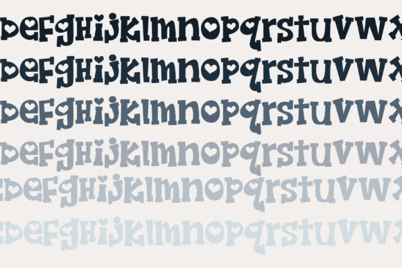 Gobs of Gushing Font PNG with transparent background - Preview 4
