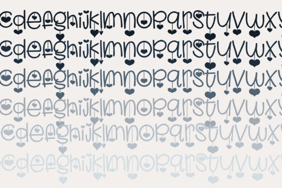 Hanging Hearts Font - Preview 4