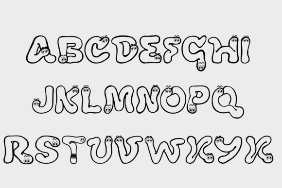 I Am a Worm Font - Preview 1