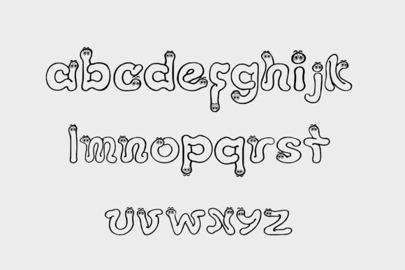 I Am a Worm Font - Preview 2