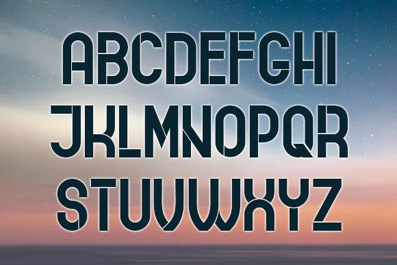 Indirect Implication Font PNG with transparent background - Preview 1