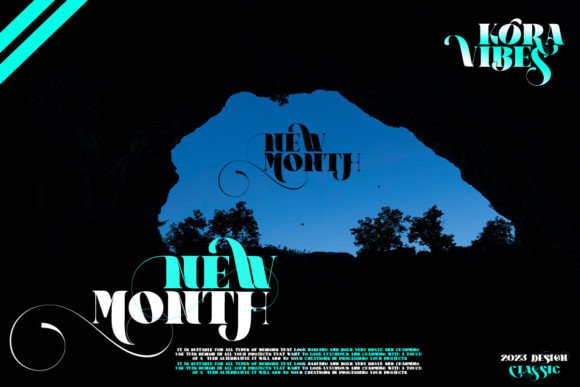 Kora Vibes Font PNG with transparent background - Preview 2