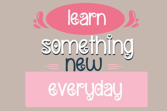 Lollipop Love Font PNG with transparent background - Preview 5
