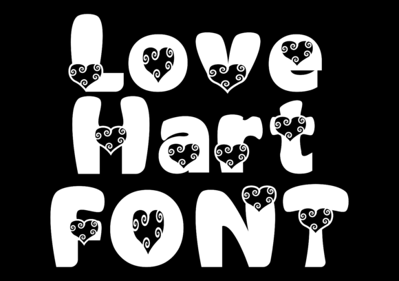 Love Hart Font PNG with transparent background - Preview 1