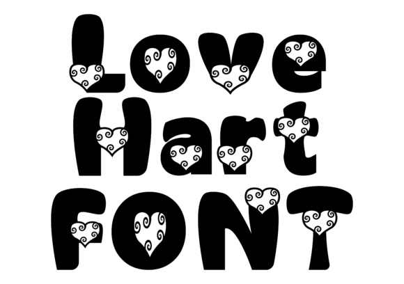 Love Hart Font PNG with transparent background - Preview 2