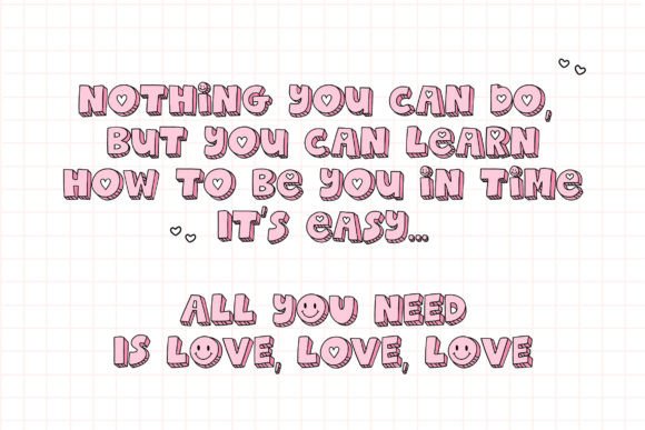 Lovely Jubbly Font PNG with transparent background - Preview 2