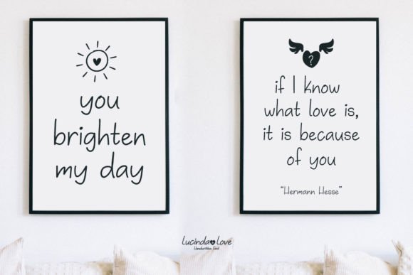 Lucinda in Love Font PNG with transparent background - Preview 1