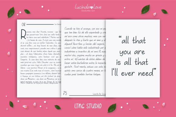Lucinda in Love Font PNG with transparent background - Preview 3