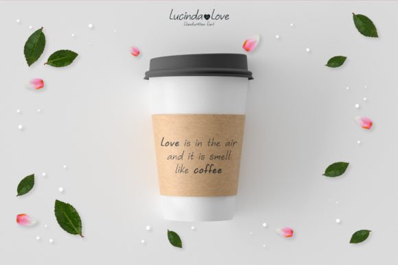 Lucinda in Love Font PNG with transparent background - Preview 4