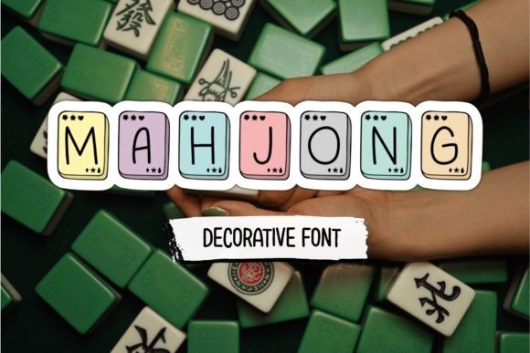 Preview specimen of Mahjong decorative font