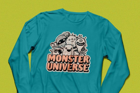 Monster Doodles Font PNG with transparent background - Preview 4