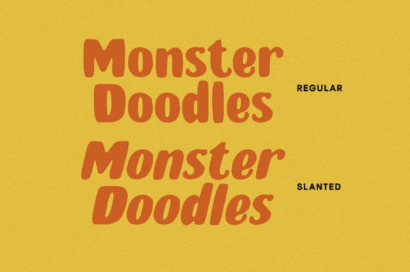 Monster Doodles Font PNG with transparent background - Preview 5