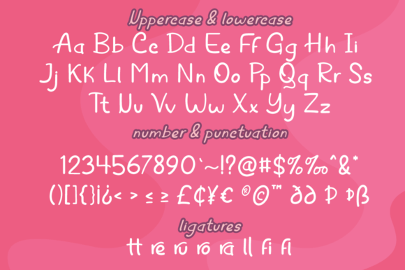 Pinky Muffin Font PNG with transparent background - Preview 6