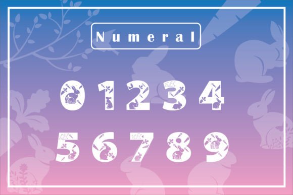 Rabbit's Happiness Font PNG with transparent background - Preview 2