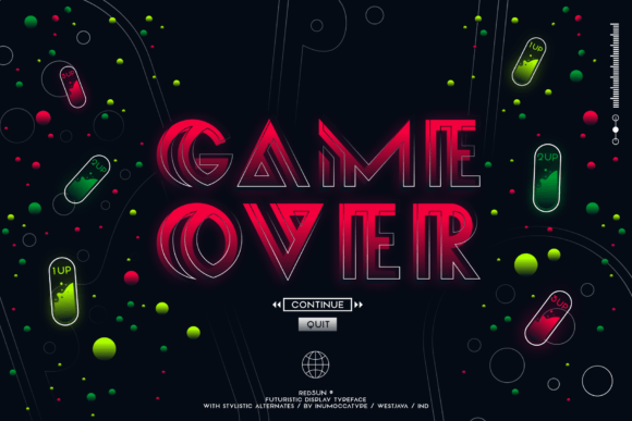 Redsun Font PNG with transparent background - Preview 1