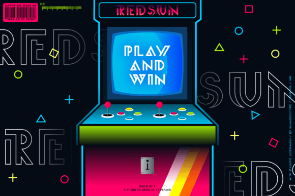 Redsun Font PNG with transparent background - Preview 2
