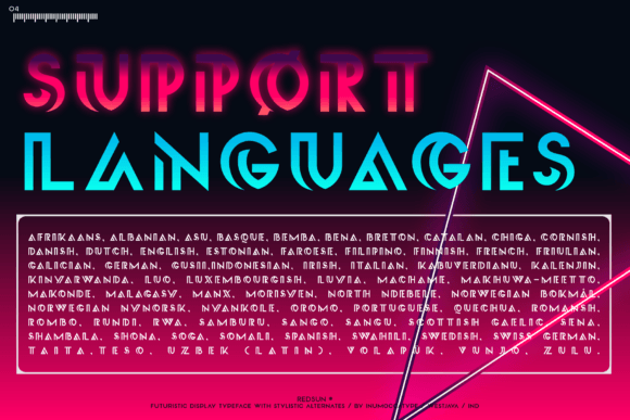 Redsun Font PNG with transparent background - Preview 6