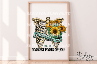 Skeleton Ribcage with Sunflower Design Graphic by Beleo Art · Creative ...