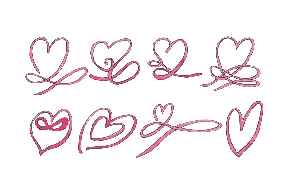 Watercolor Hearts Graphic by tirthoanjolo · Creative Fabrica