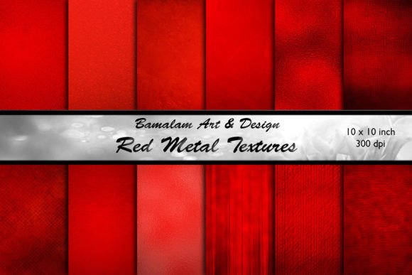 12 Red Metal Textures