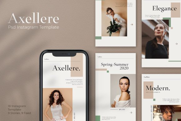 Axellere Minimalist Instagram Template Graphics