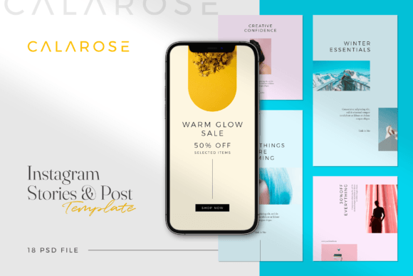 Calarose Minimalist Instagram Template Graphics