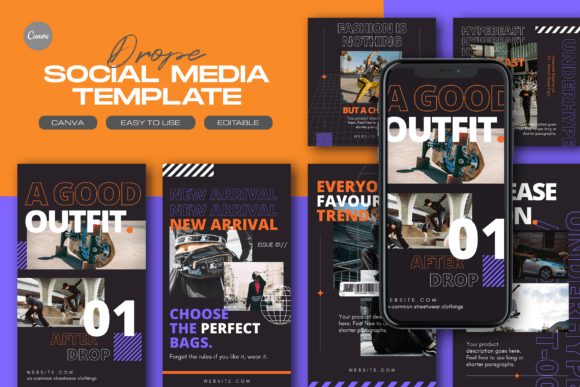 Drope Drope Fashion Instagram Template Graphic by khoirul.faktur · Creative ...