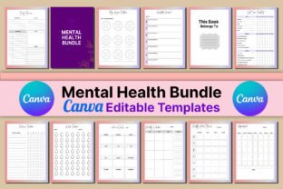 Editable Mental Health Bundle Canva Graphic by rahimaartwork077 ...