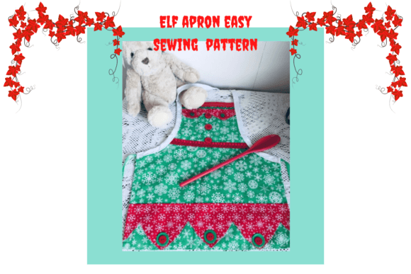Elf Kitchen Helper Apron Sewing Pattern