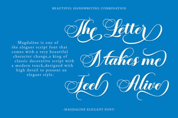 Magdaline Font PNG with transparent background - Preview 1