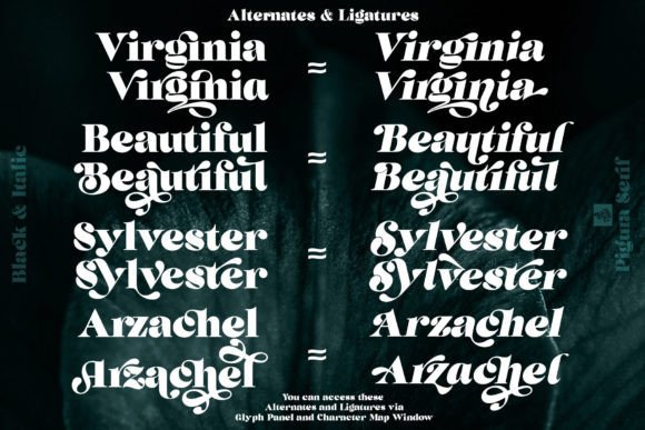 Pigura Font PNG with transparent background - Preview 6