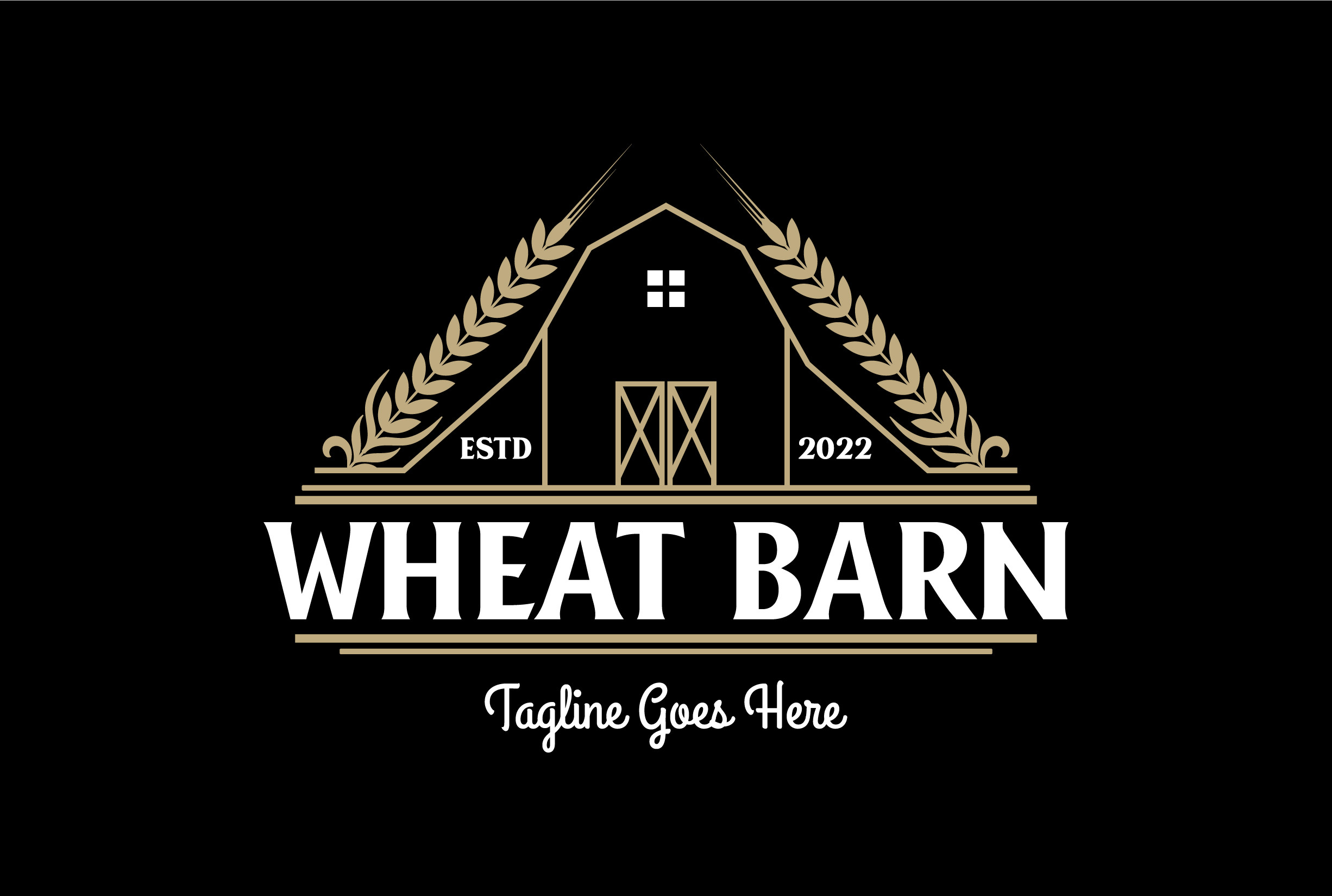 Vintage Wheat Grain Rice Barn for Bakery