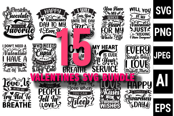 Valentines Svg Bundle Graphic by creative Store · Creative Fabrica