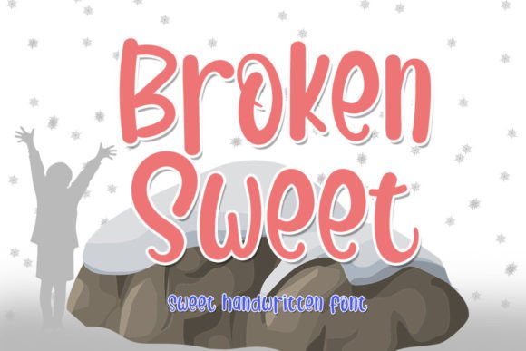 Broken Sweet Script Fonts Font Door Eddygoodboy