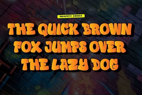 Graffiti Xenoa Font PNG with transparent background - Preview 1