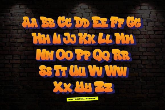 Graffiti Xenoa Font PNG with transparent background - Preview 3