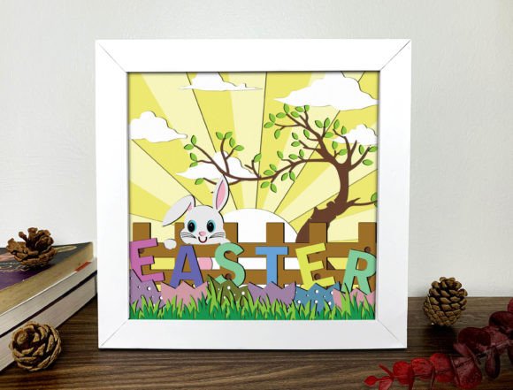 Happy Easter Shadow Box Graphics