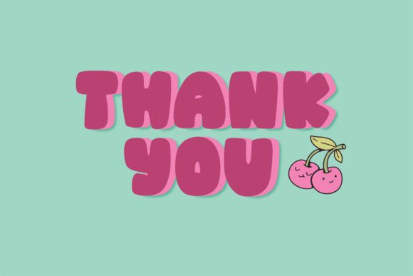 Pink Cherry Font PNG with transparent background - Preview 4