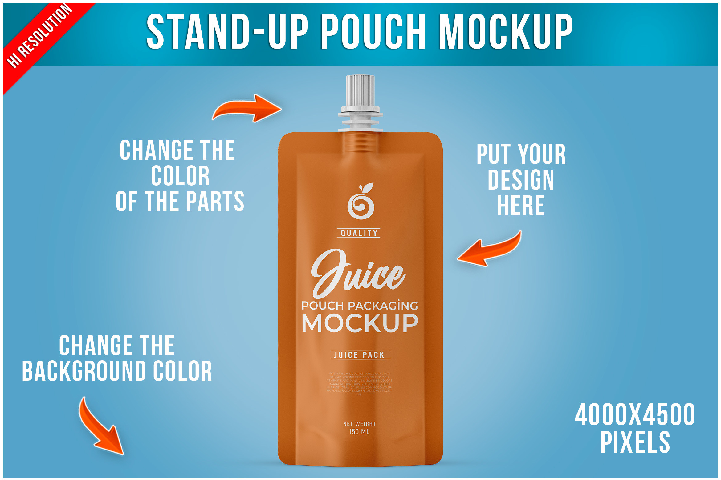 Stand-Up Pouch Wift Spout Mockup Graphic by gustavocomunello · Creative ...