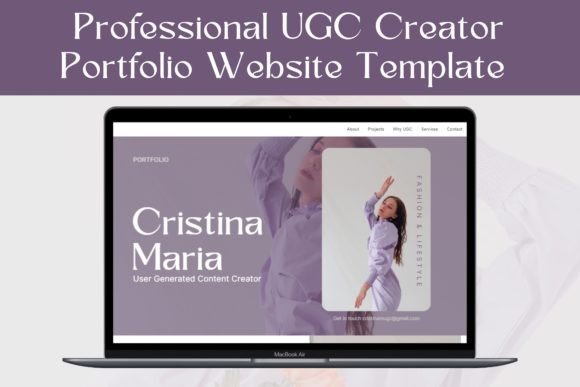 UGC Portfolio Canva Website Template Graphic Blog & Website Templates By ModernAstic