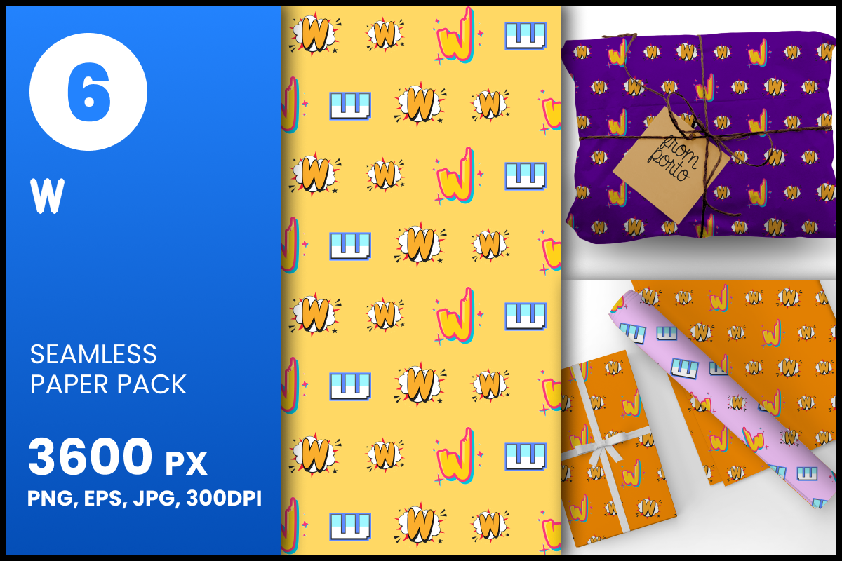 W Seamless Patterns Graphic by fromporto · Creative Fabrica