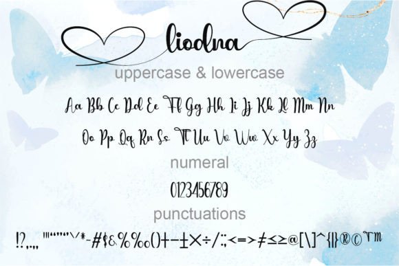 Liodra Font PNG with transparent background - Preview 3