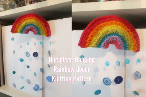 1 Piece Hanging Rainbow Knitting Pattern