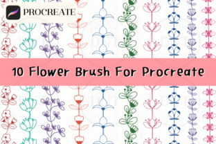 10 Flower Brushes for Procreate Graphic by danita.kukkai · Creative Fabrica